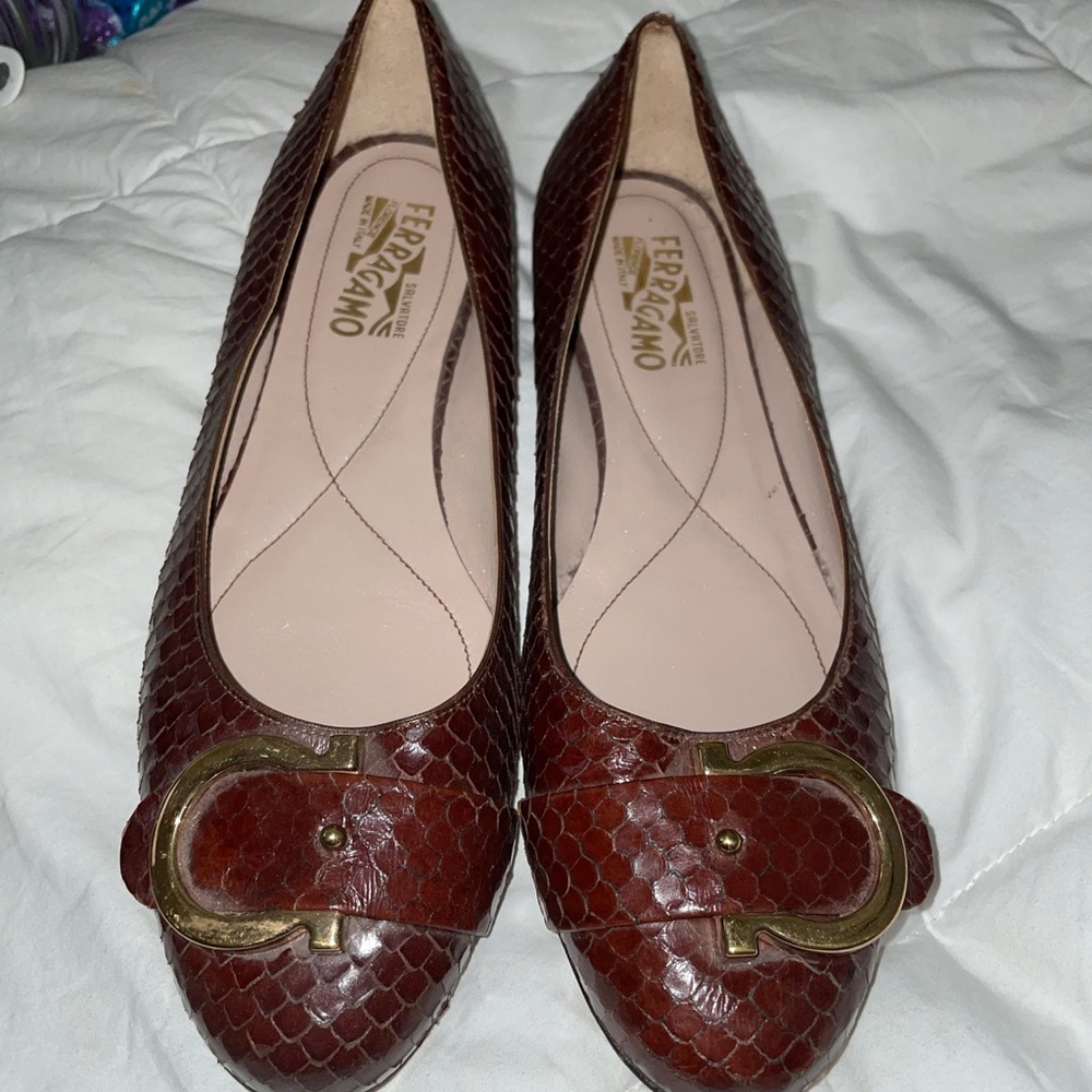 Maroon Salvatore Ferragamo shoes